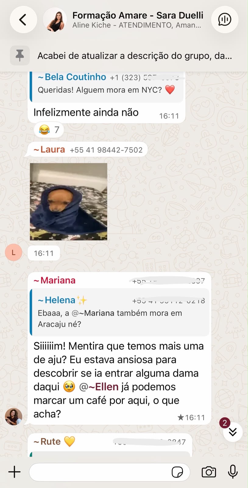 Conversa autêntica da comunidade Amare